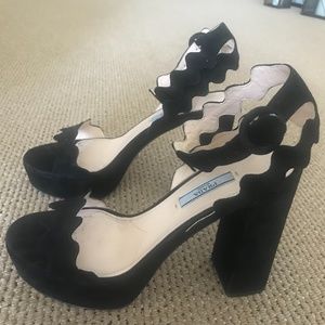 Prada black high heels